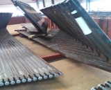 水冷壁管排\Φ38×7.3 L=6m 每组5根 鳍片δ6×15 坡口30°\管子15CrMoG 鳍片15CrMo\哈尔滨锅炉厂